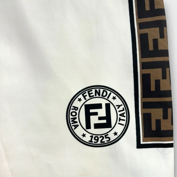 FENDI WHITE MONOGRAM STRETCH FOREVER  JUMPSUIT ROMPER , size S - Picture 6 of 10